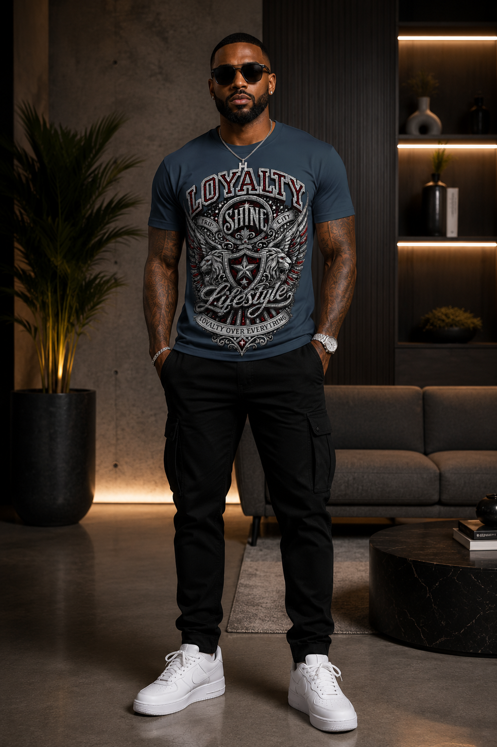Loyalty Shine Lifestyle Charcoal Tee™