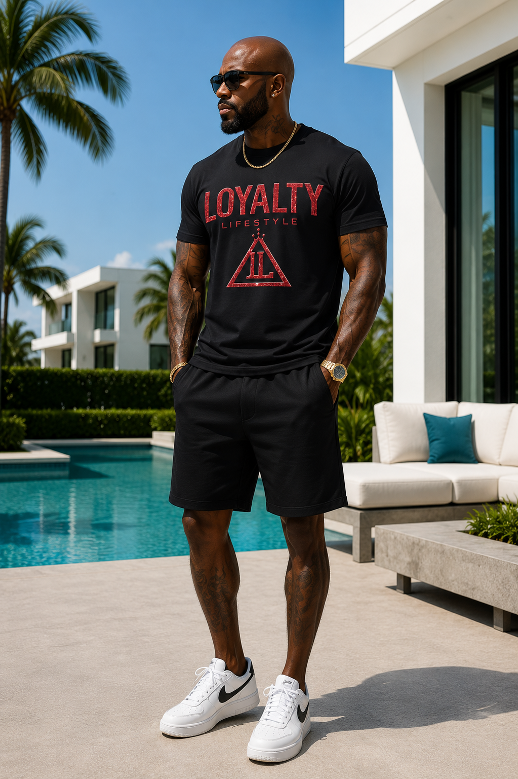 Loyalty Lifestyle Midnight Red Summer Breathable Athletic Tee™