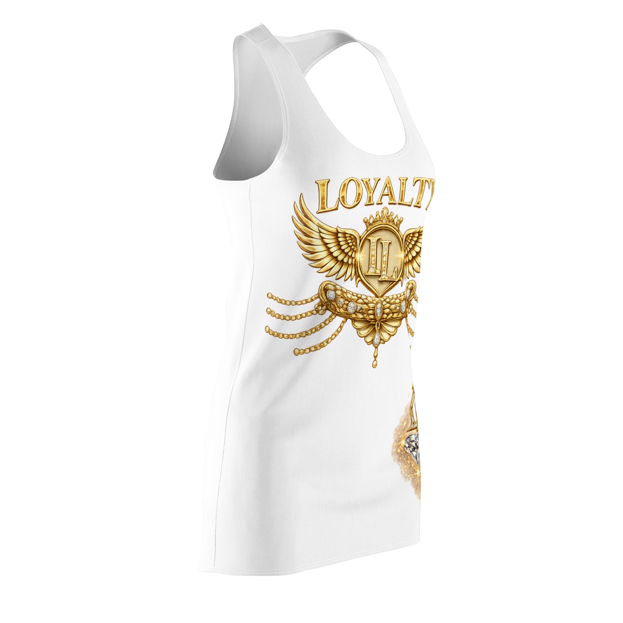 Loyalty Gold Emblem Racerback Dress