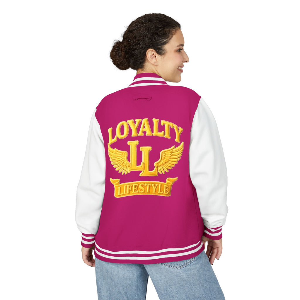 Loyalty Lifestyle Premium Varsity Jacket – Red & Gold