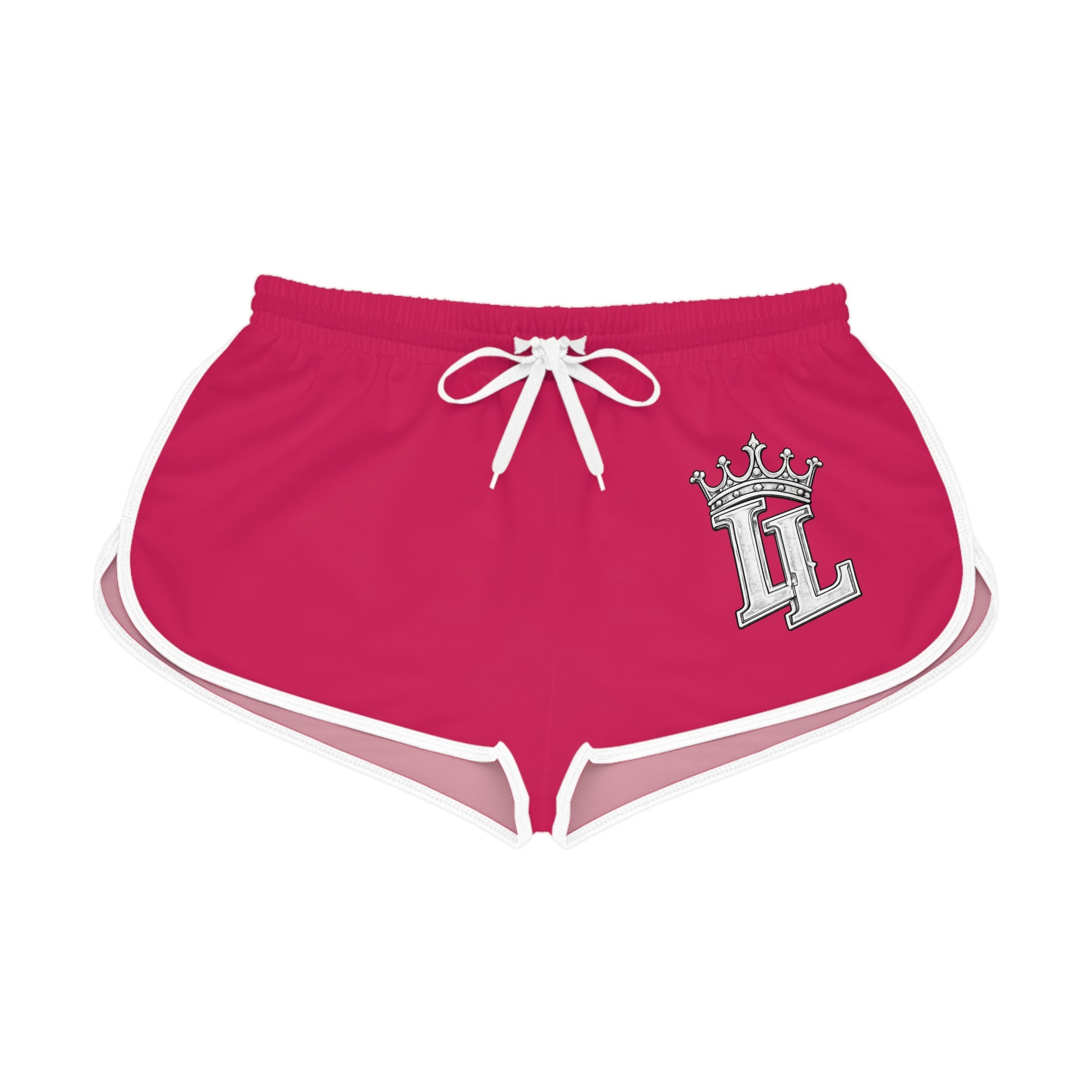 LOYALTY LIFESTYLE™ WOMEN'S Pink Crown 'LL' Athletic Shorts