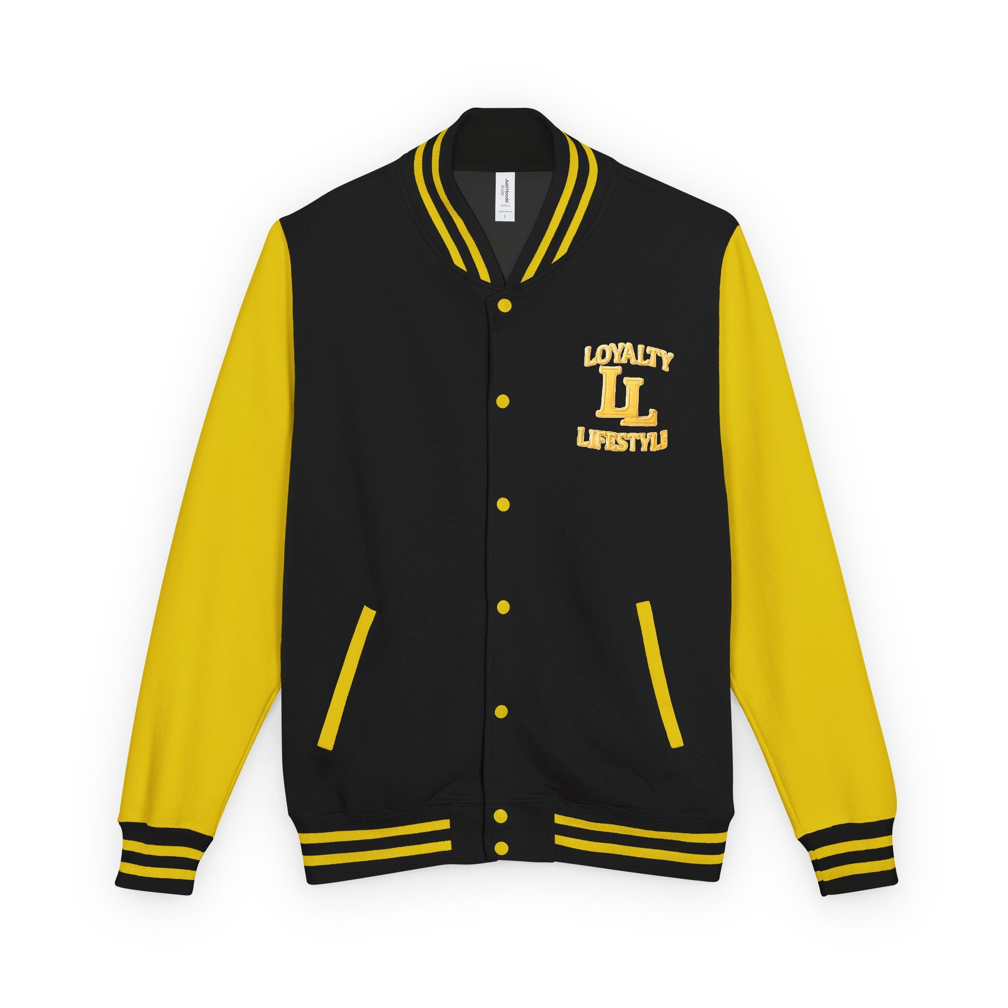 Loyalty Lifestyle Premium Varsity Jacket – Red & Gold