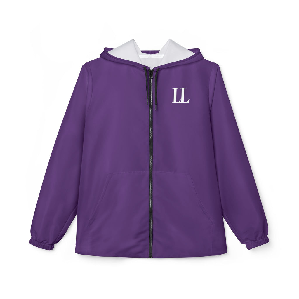 Loyalty Lifestyle Windbreaker Jacket — Purple Hooded Zip-Up