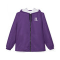 Loyalty Lifestyle Windbreaker Jacket — Purple Hooded Zip-Up