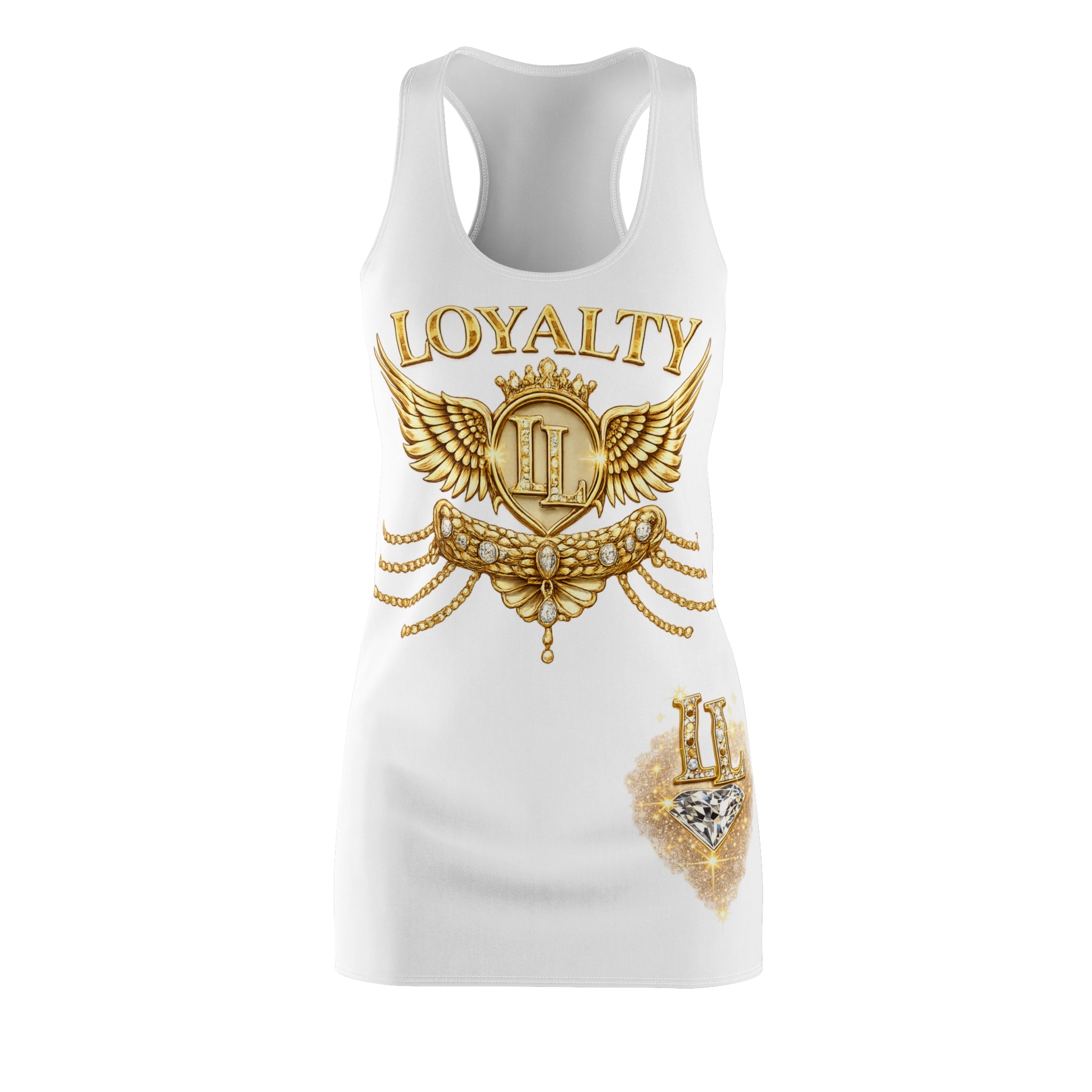 Loyalty Gold Emblem Racerback Dress