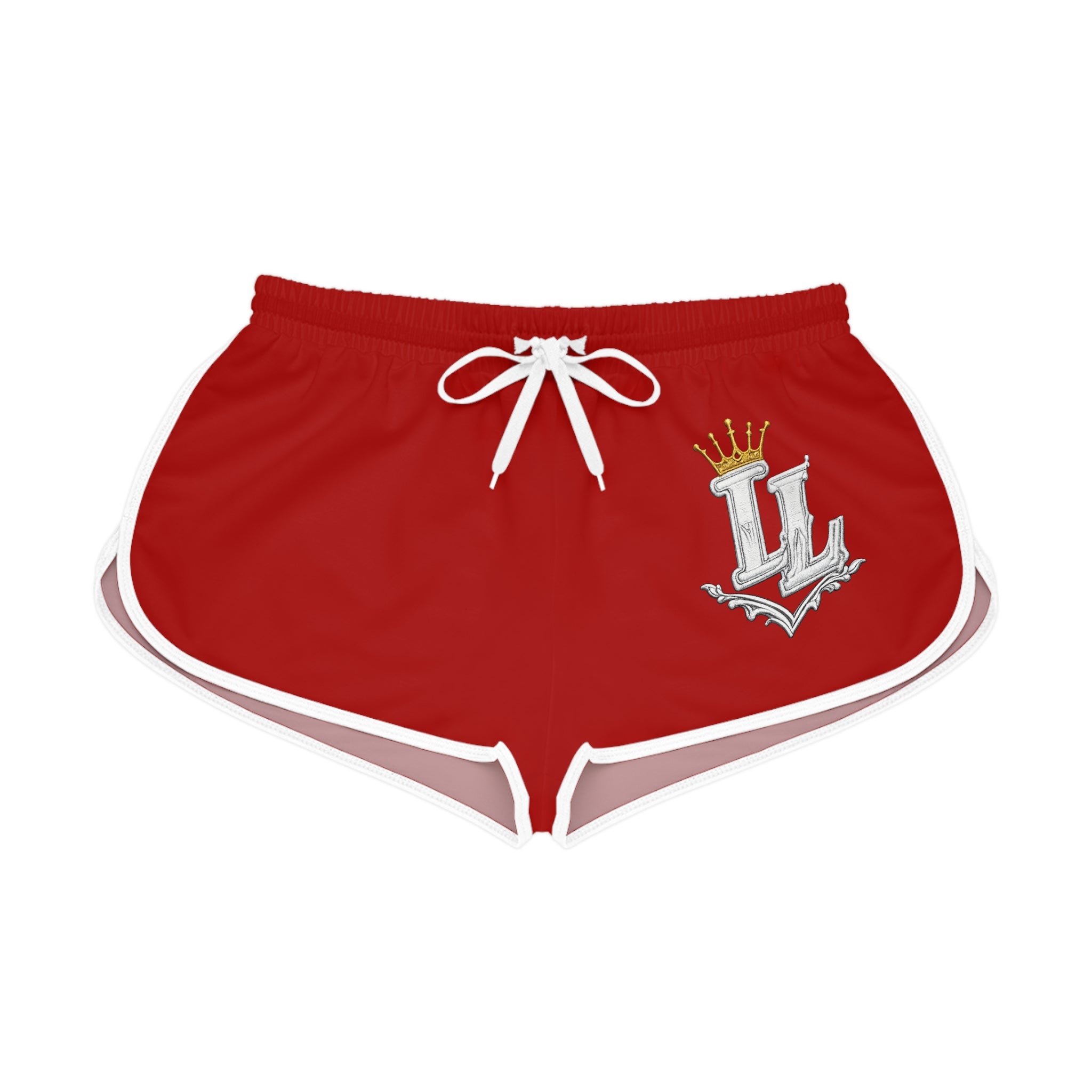 LOYALTY LIFESTYLE WOMEN'S COASTAL™ Red Crowned LL Logo Women's Relaxed Shorts