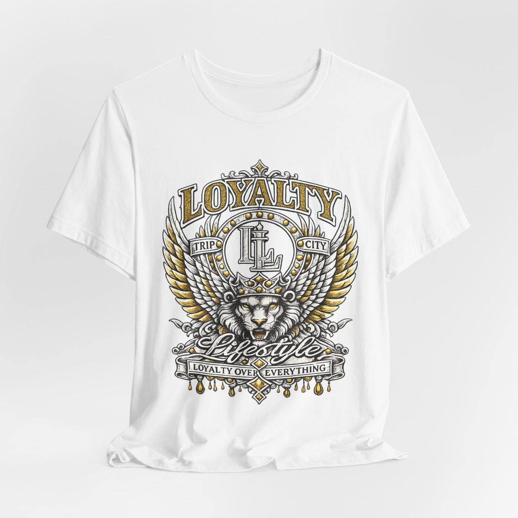 LOYALTY OVER EVERYTHING™ Gold / Silver PREMIUM GRAPHIC T-SHIRT
