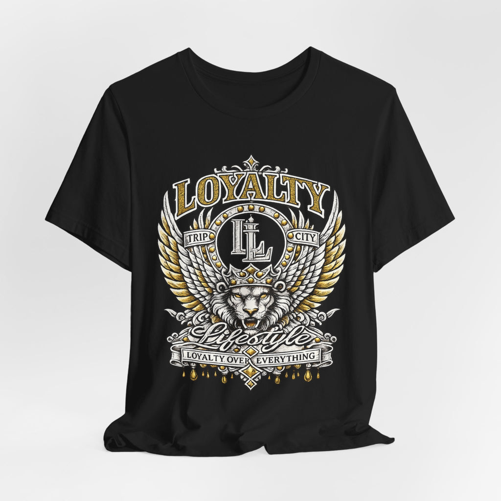 LOYALTY OVER EVERYTHING™ Gold / Silver PREMIUM GRAPHIC T-SHIRT