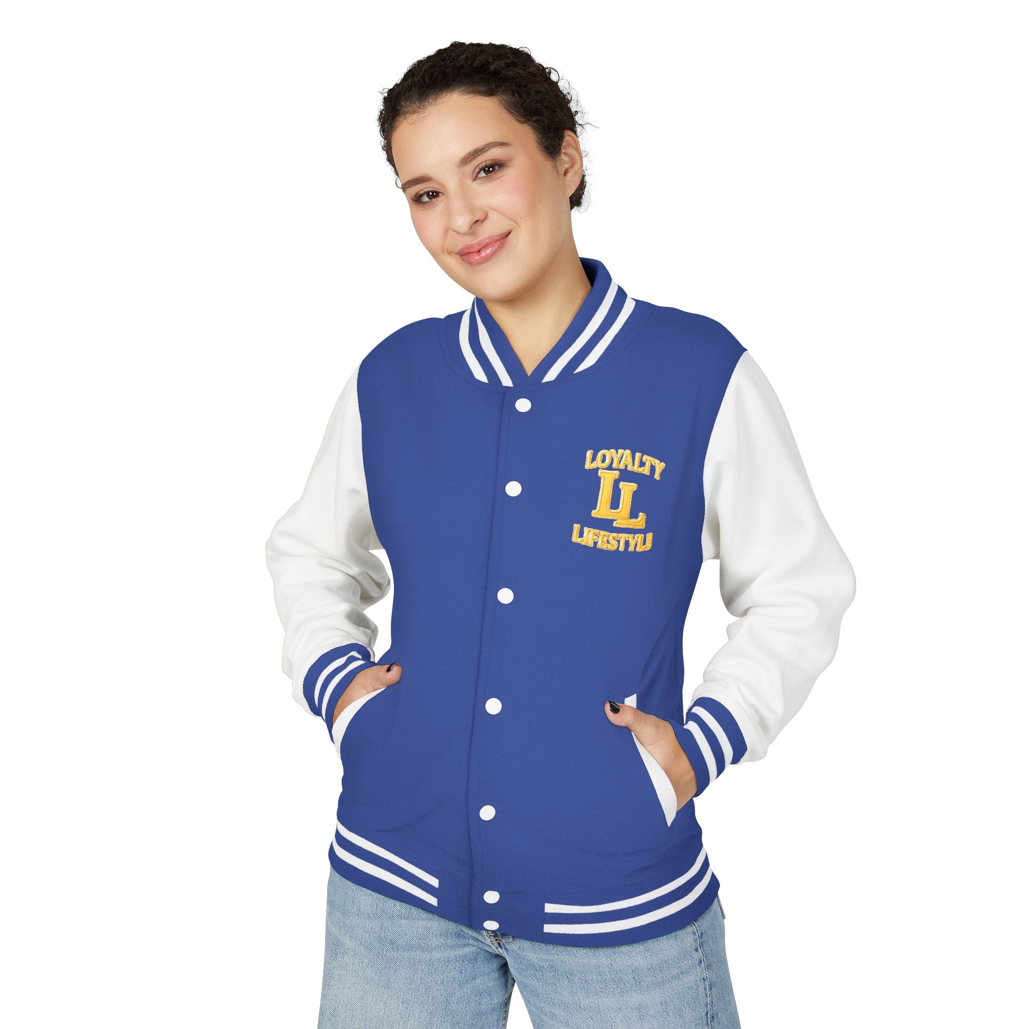 Loyalty Lifestyle Premium Varsity Jacket – Royal Blue & Gold