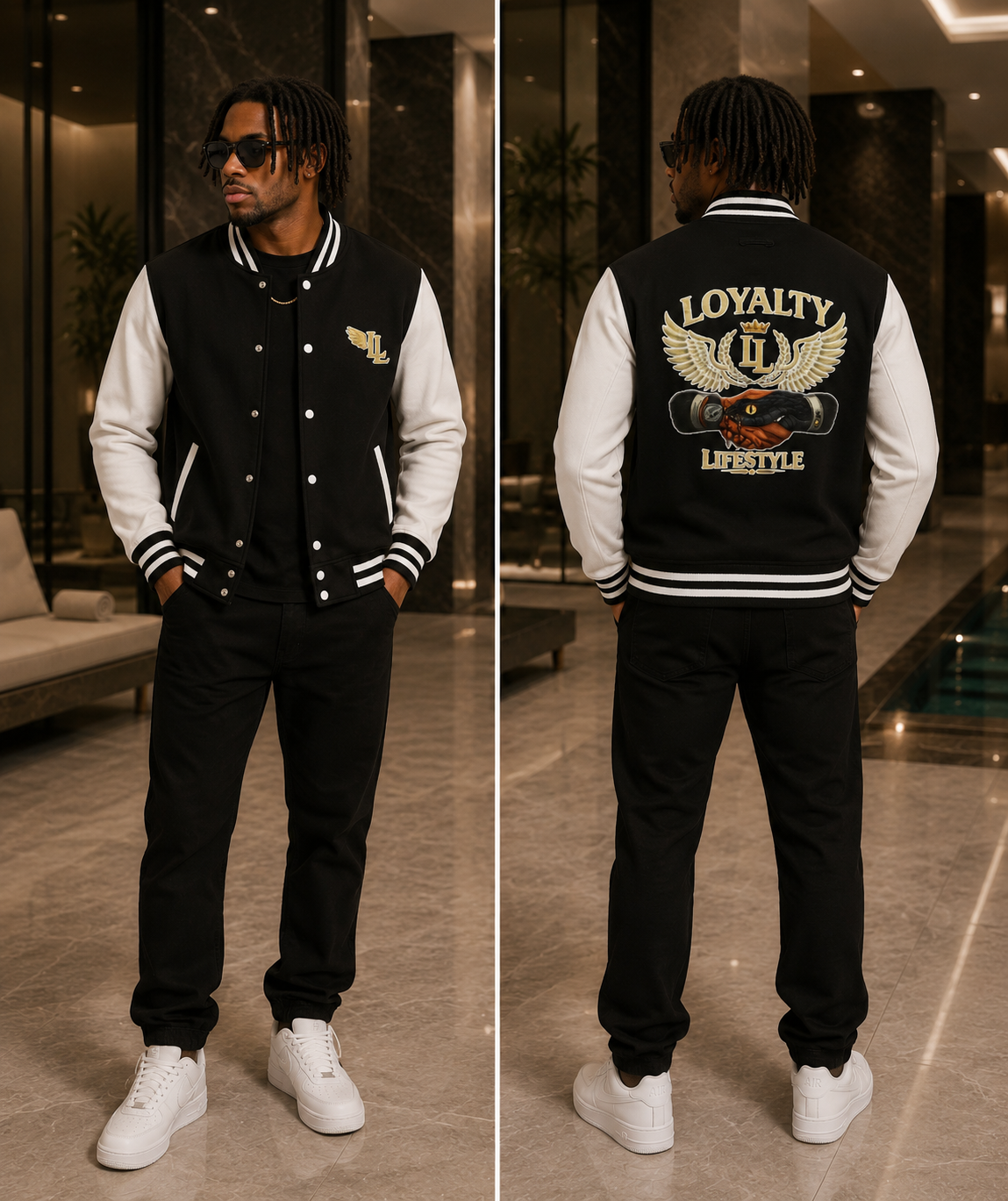 Loyalty Lifestyle Varsity Jacket – Winged Handshake Edition