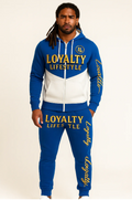 Loyalty Lifestyle Men’s Premium Zip-Up Hoodie Only – Royal Blue & Gold