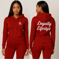 Women's Loyalty Lifestyle Zip-Up Tracksuit (Red)