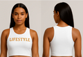 Loyalty Lifestyle Women’s Sports Bra – White & Gold