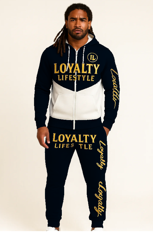 Loyalty Lifestyle Premium Zip Hoodie – Black & Gold