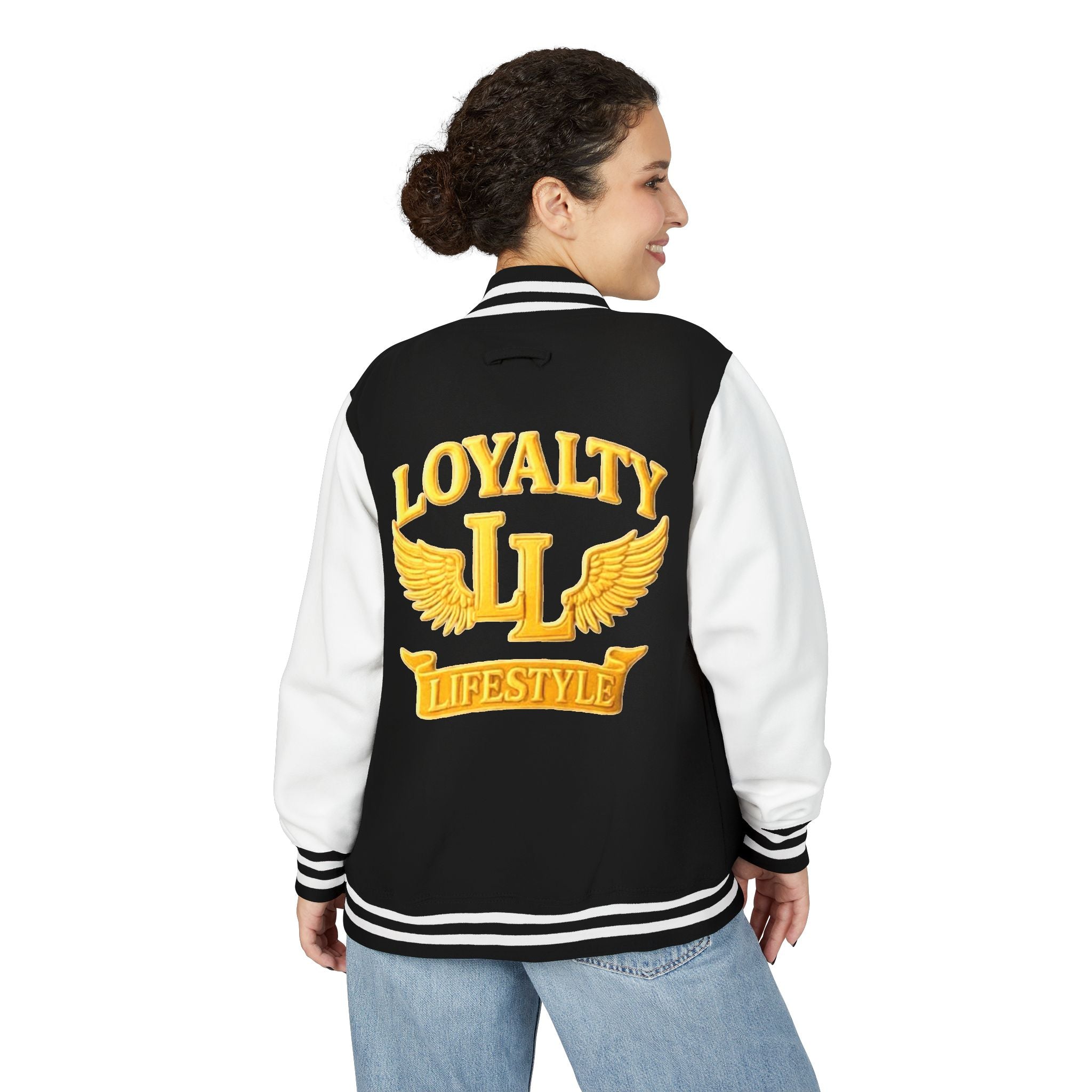 Loyalty Lifestyle Premium Varsity Jacket – Red & Gold