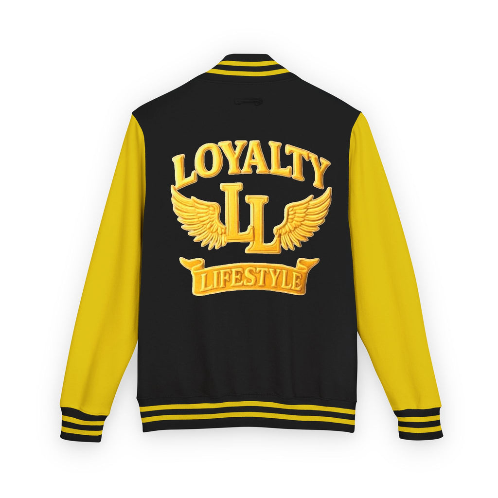 Loyalty Lifestyle Premium Varsity Jacket – Red & Gold