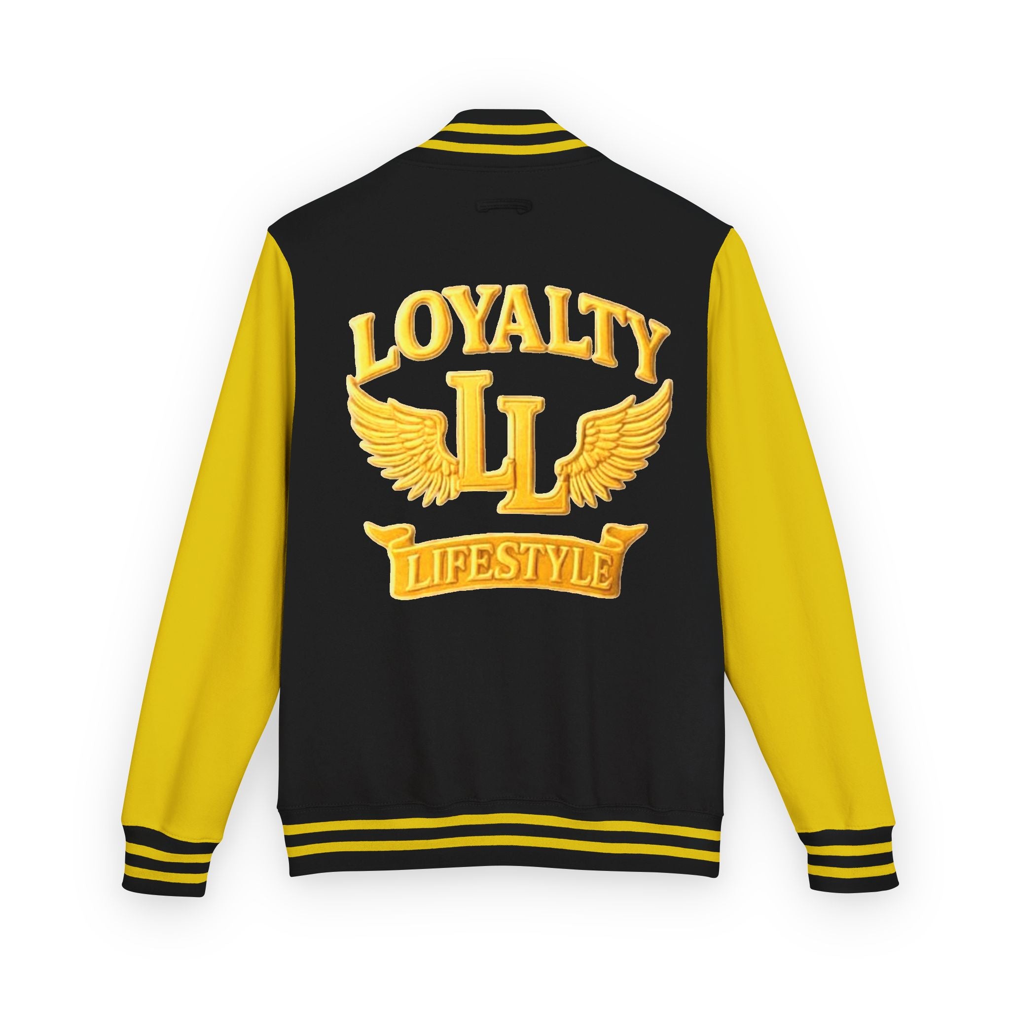 Loyalty Lifestyle Premium Varsity Jacket – Red & Gold