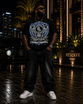 LOYALTY OVER EVERYTHING™ Blue / Silver PREMIUM GRAPHIC T-SHIRT