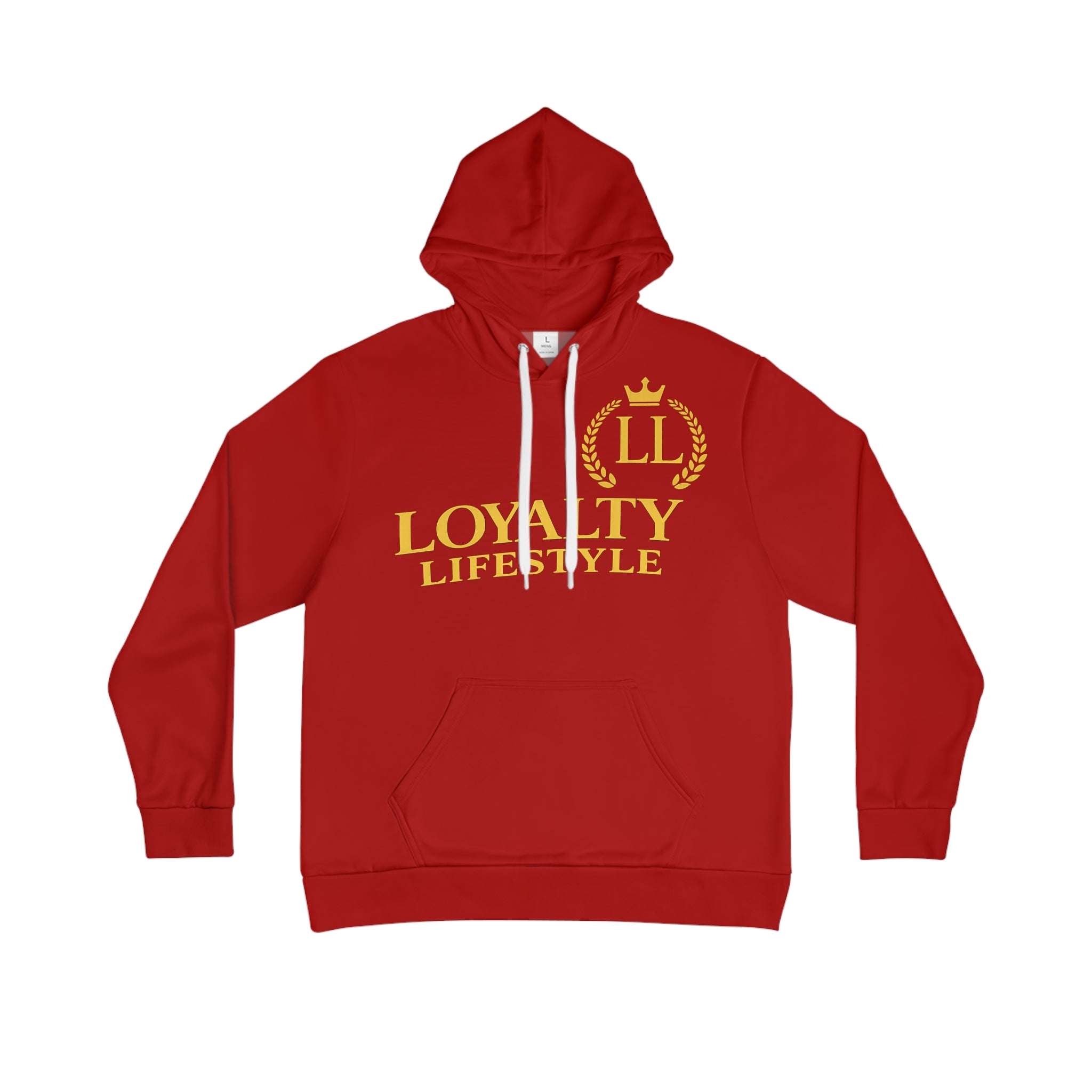 Loyalty Lifestyle Men’s Red Hoodie —  Logo Pullover