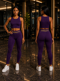 Loyalty Lifestyle High-Waisted Leggings – Purple & Gold