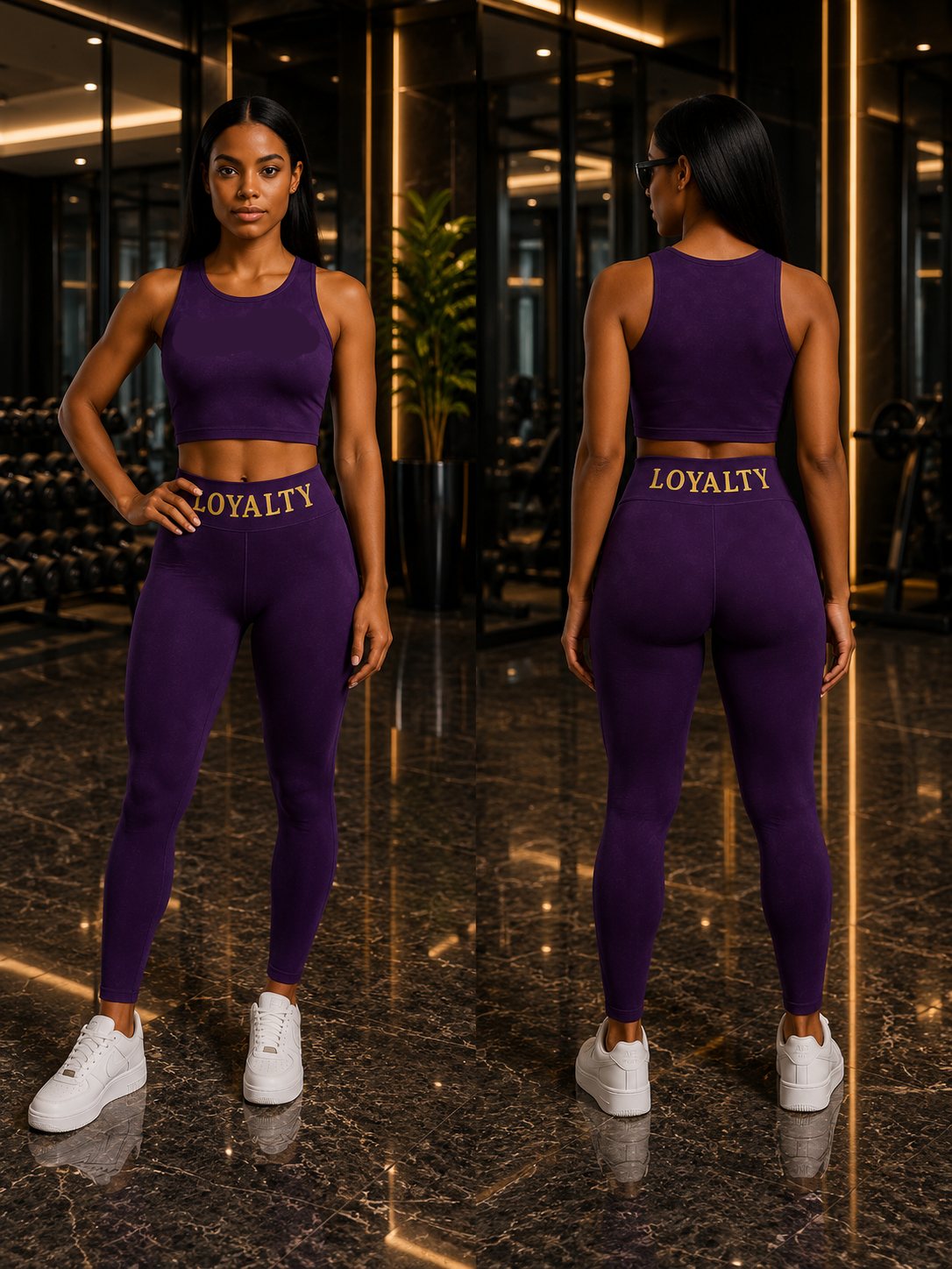 Loyalty Lifestyle High-Waisted Leggings – Purple