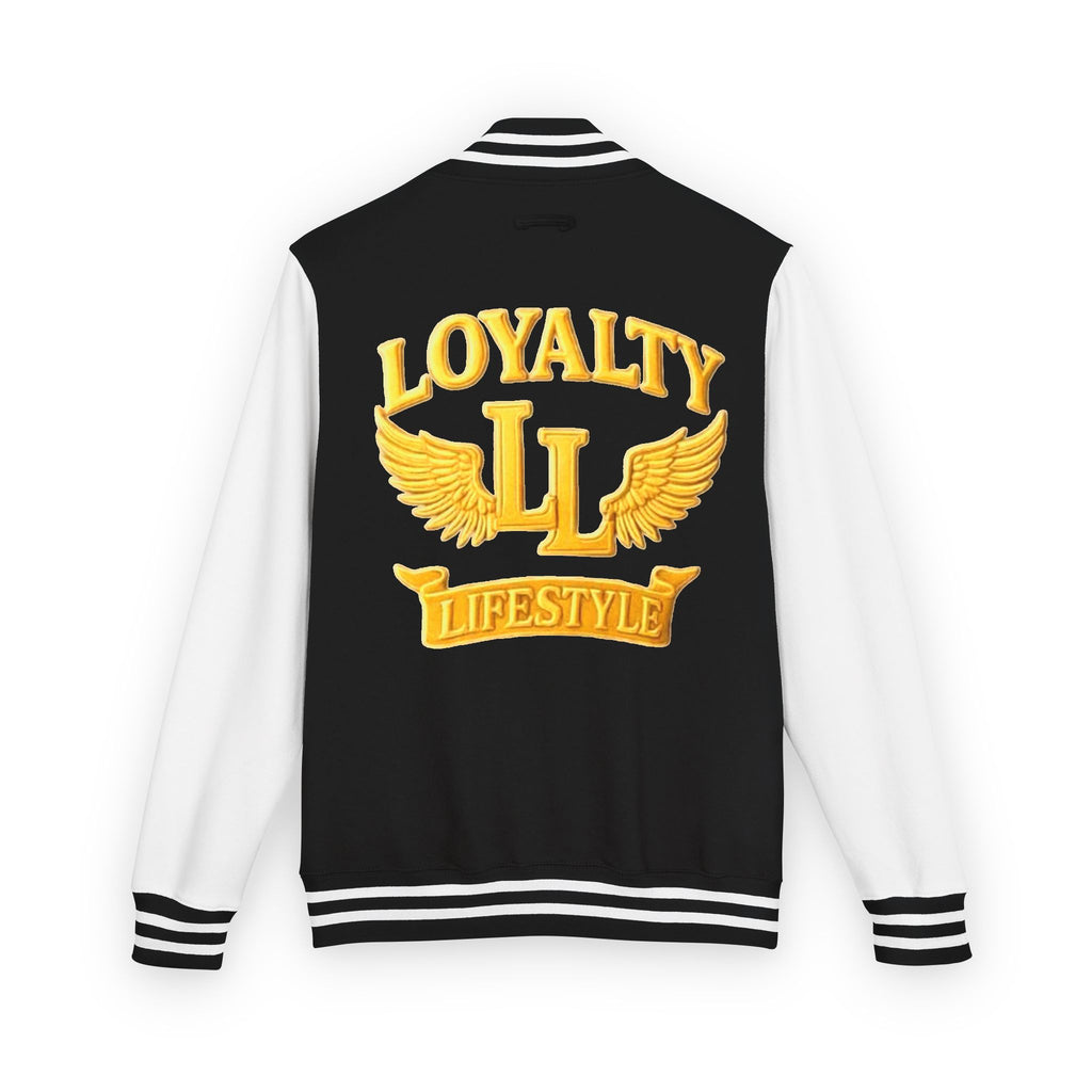 Loyalty Lifestyle Premium Varsity Jacket – Red & Gold