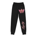 Youth Joggers with Pink 'Loyalty Lifestyle' Crest — Kids Athletic Sweatpants
