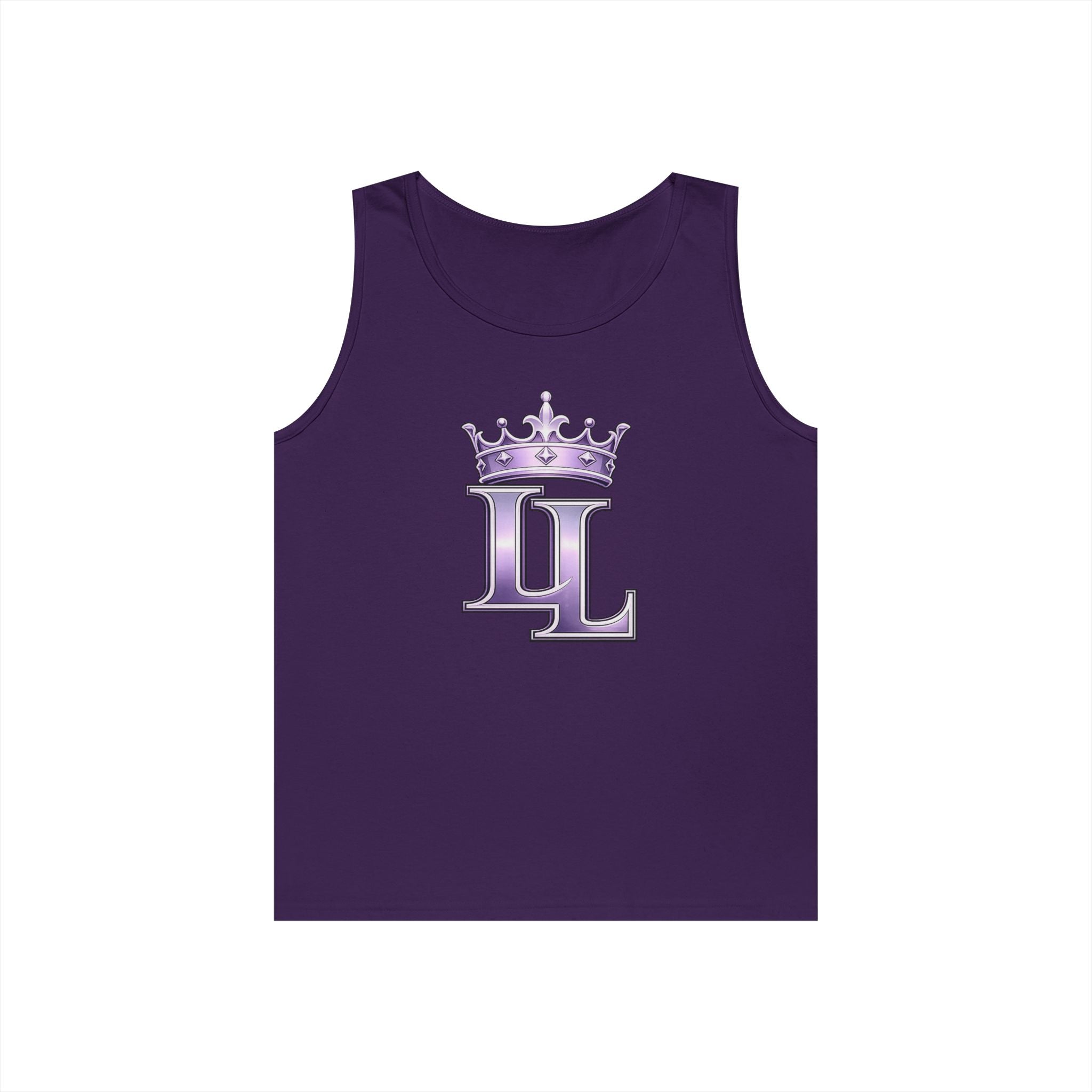 Royal Monogram Tank Top — Purple LL Crown Graphic