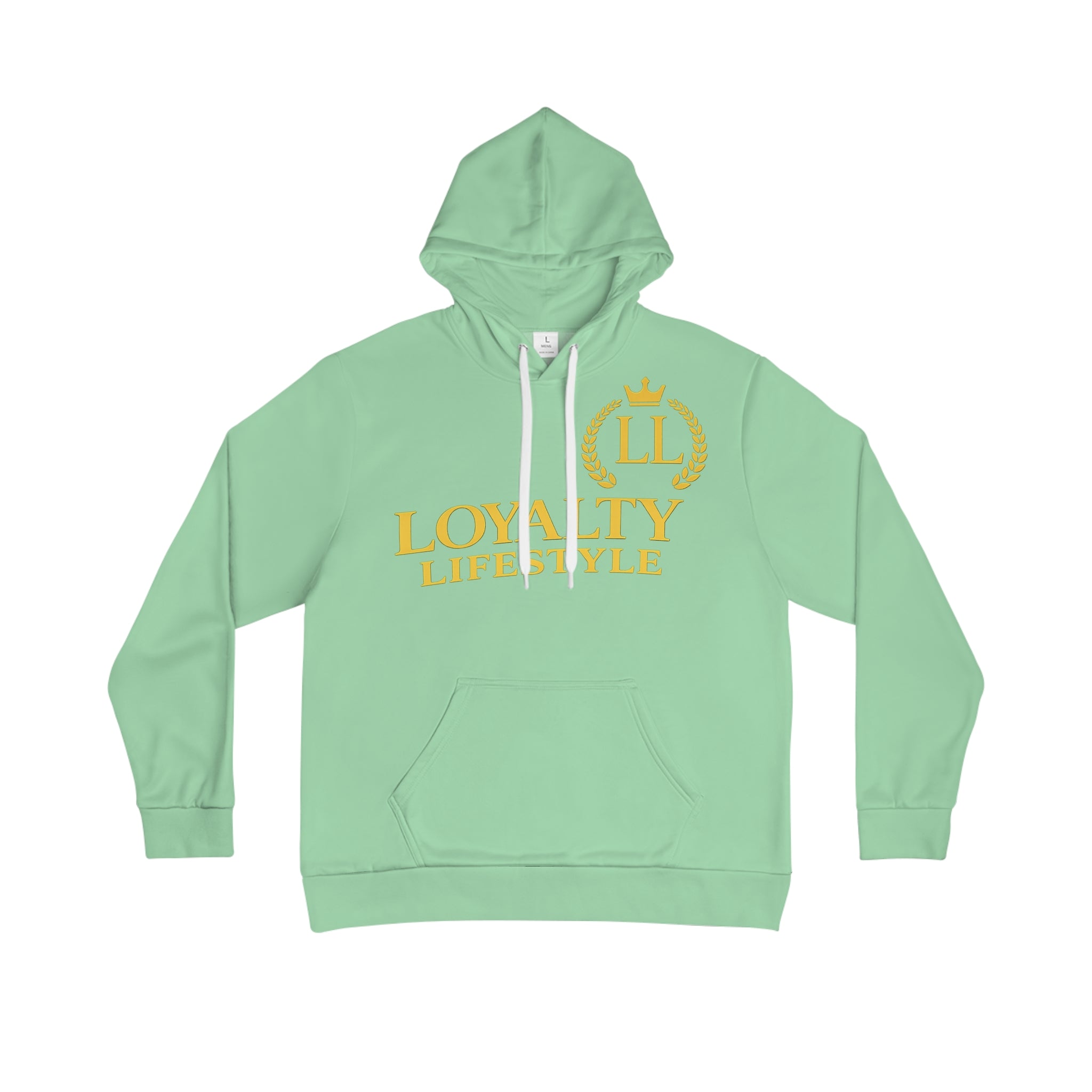 Loyalty Lifestyle Men’s Hoodie — Mint Green Logo Pullover