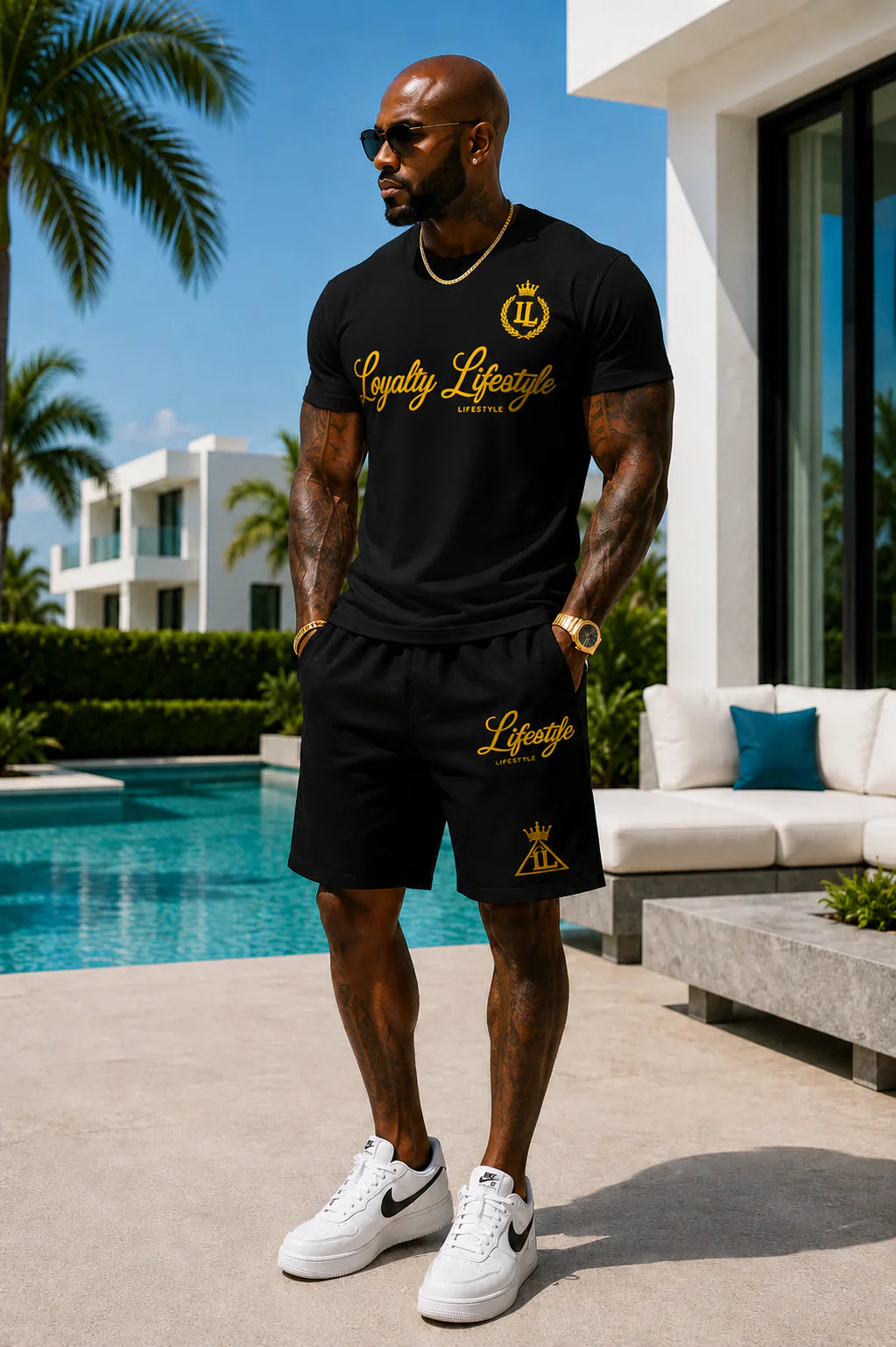 Loyalty Lifestyle Executive Summer Black/Gold Athletic Set™