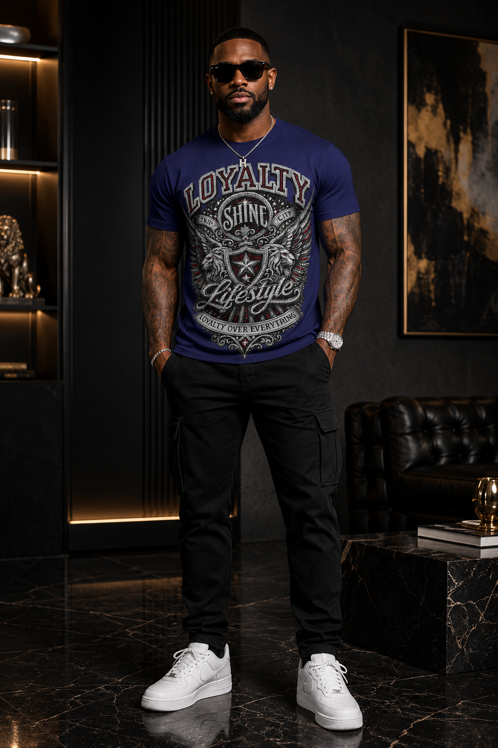 Loyalty Shine Lifestyle Navy Tee™