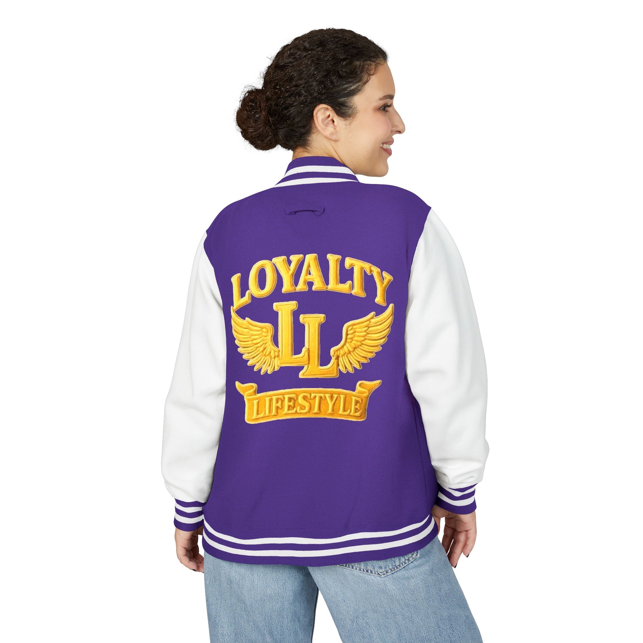 Loyalty Lifestyle Premium Varsity Jacket – Red & Gold