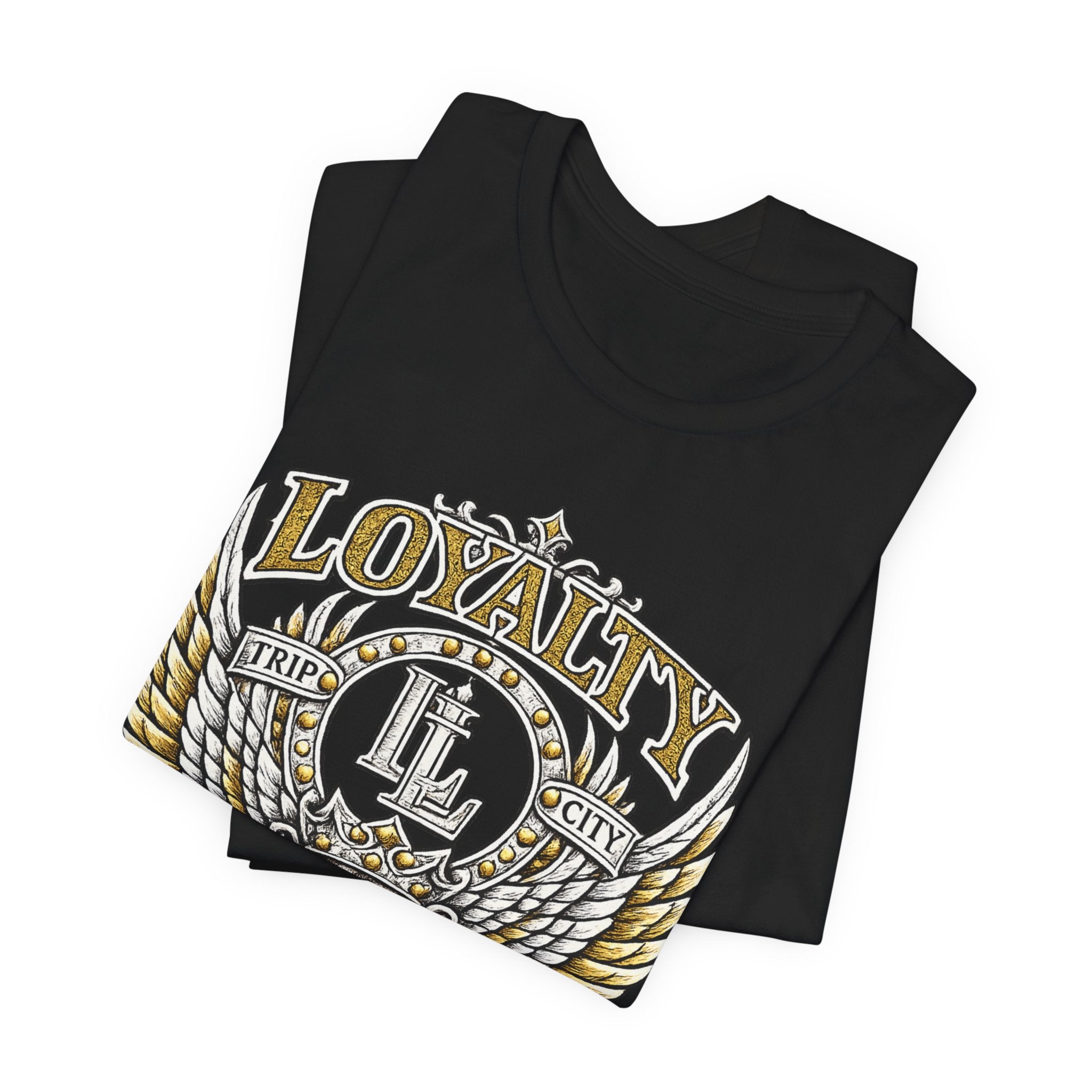 LOYALTY OVER EVERYTHING™ Gold / Silver PREMIUM GRAPHIC T-SHIRT
