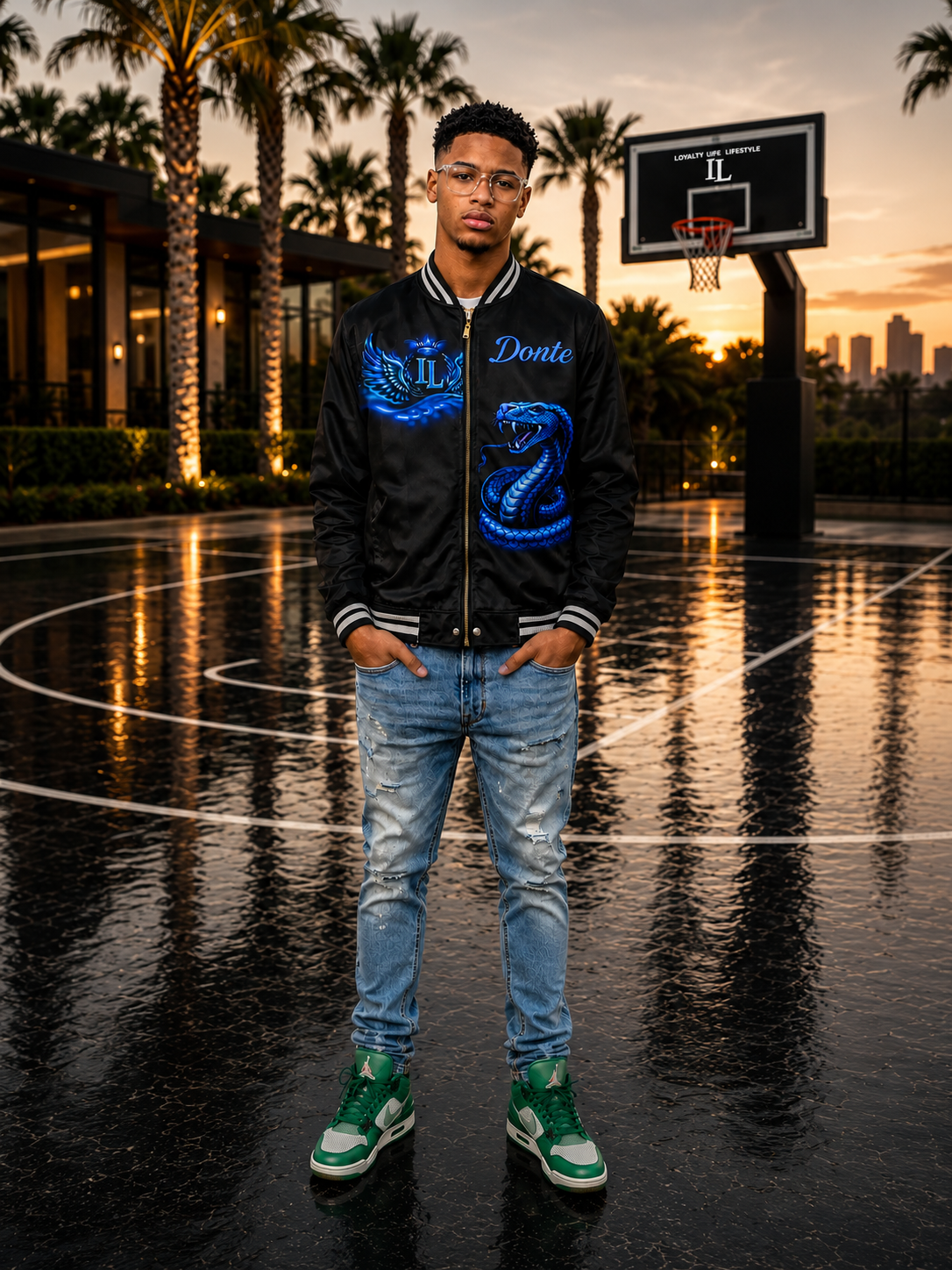 Loyalty Lifestyle “Blue Dragon” Varsity Jacket – Premium Streetwear