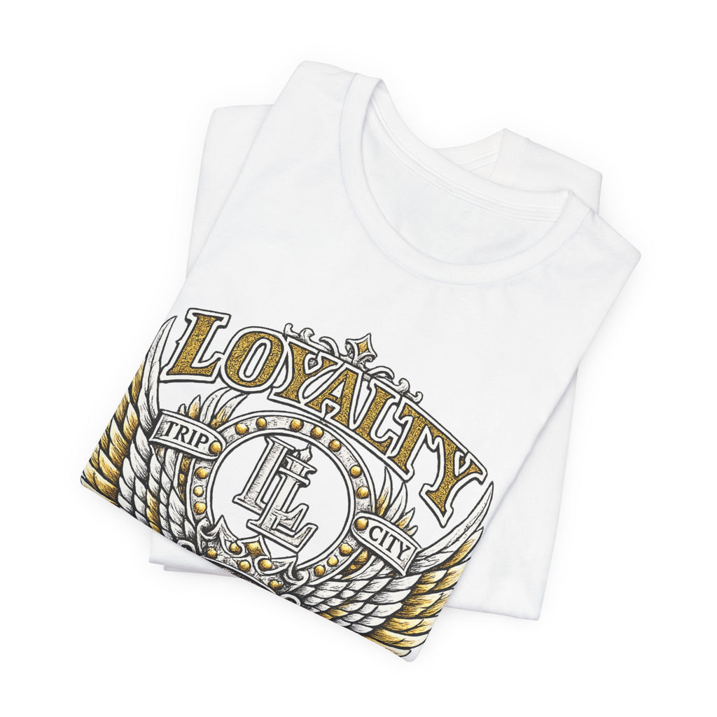 LOYALTY OVER EVERYTHING™ Gold / Silver PREMIUM GRAPHIC T-SHIRT