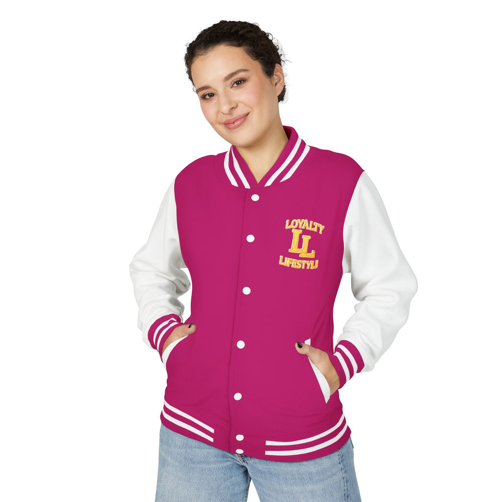 Loyalty Lifestyle Premium Varsity Jacket – Red & Gold