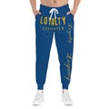 Loyalty Lifestyle Joggers — Blue Athletic Sweatpants with Gold "Loyalty" Script