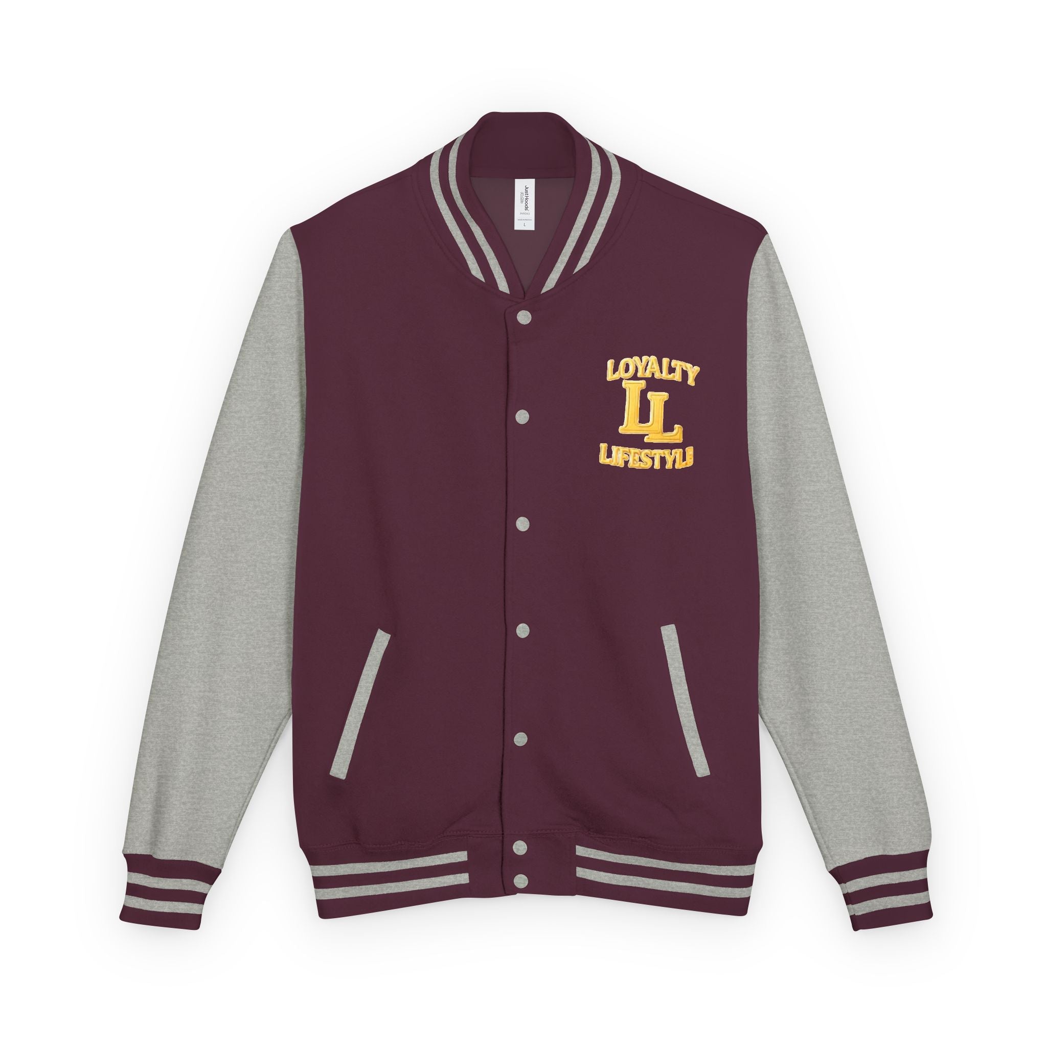 Loyalty Lifestyle Premium Varsity Jacket – Red & Gold