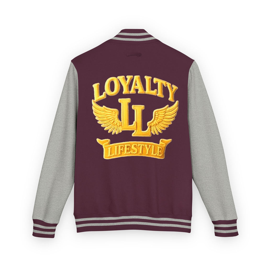 Loyalty Lifestyle Premium Varsity Jacket – Red & Gold