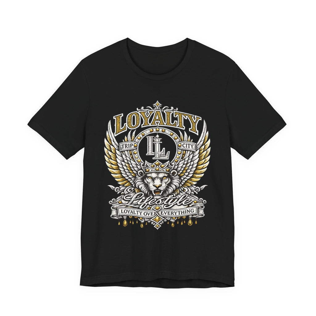 LOYALTY OVER EVERYTHING™ Gold / Silver PREMIUM GRAPHIC T-SHIRT