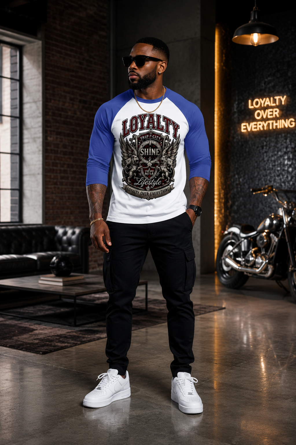 Loyalty Shine Raglan Royal Tee™