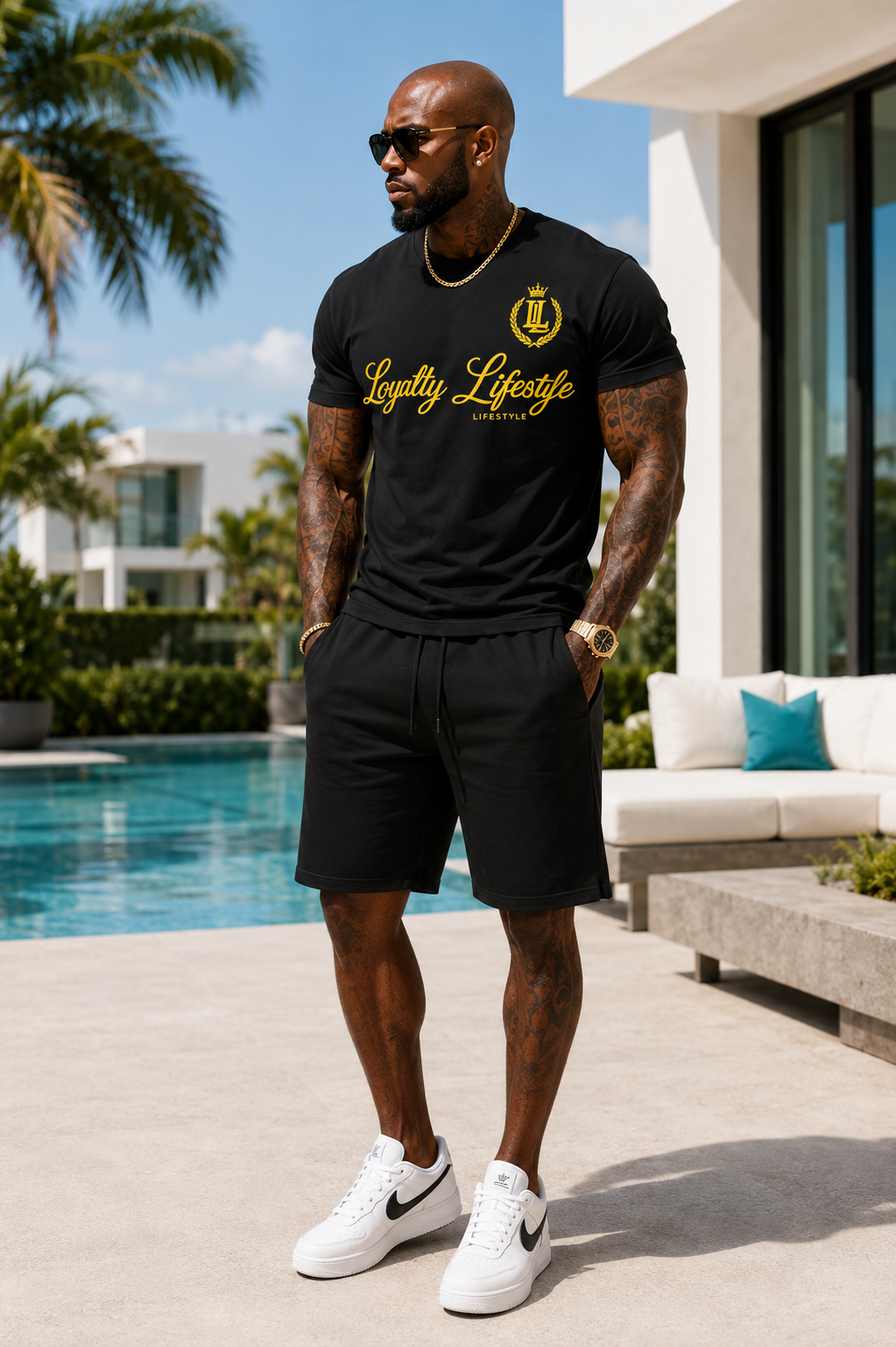 Loyalty Lifestyle Executive Summer Black/Gold Breathable Athletic Tee™