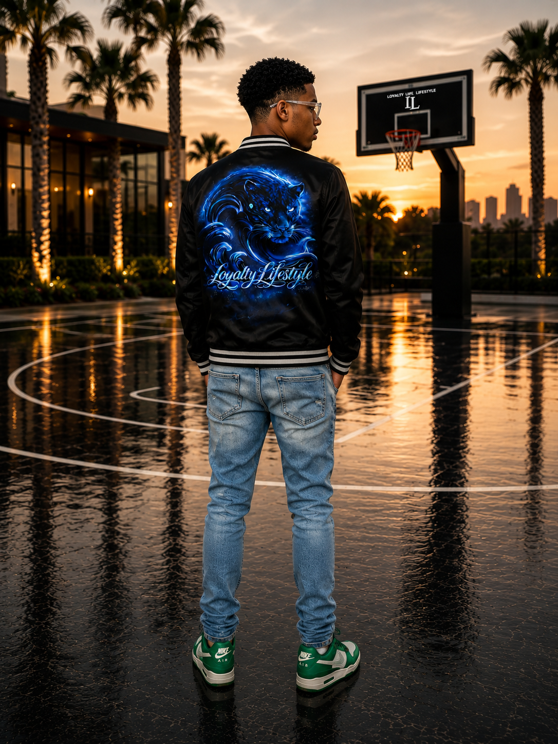 Loyalty Lifestyle “Blue Dragon” Varsity Jacket – Premium Streetwear