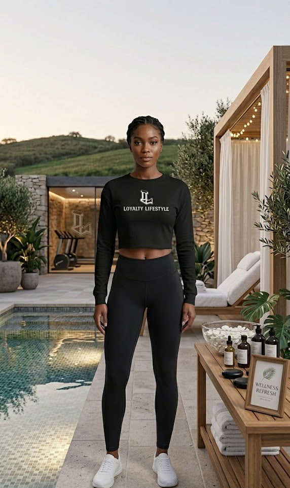 Loyalty Lifestyle Cropped Sweatshirt — Women's Rose Logo Pullover