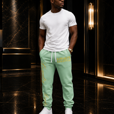 Loyalty Lifestyle Men’s Hoodie Joggers — Athletic Sweatpants with Gold "Loyalty" Script