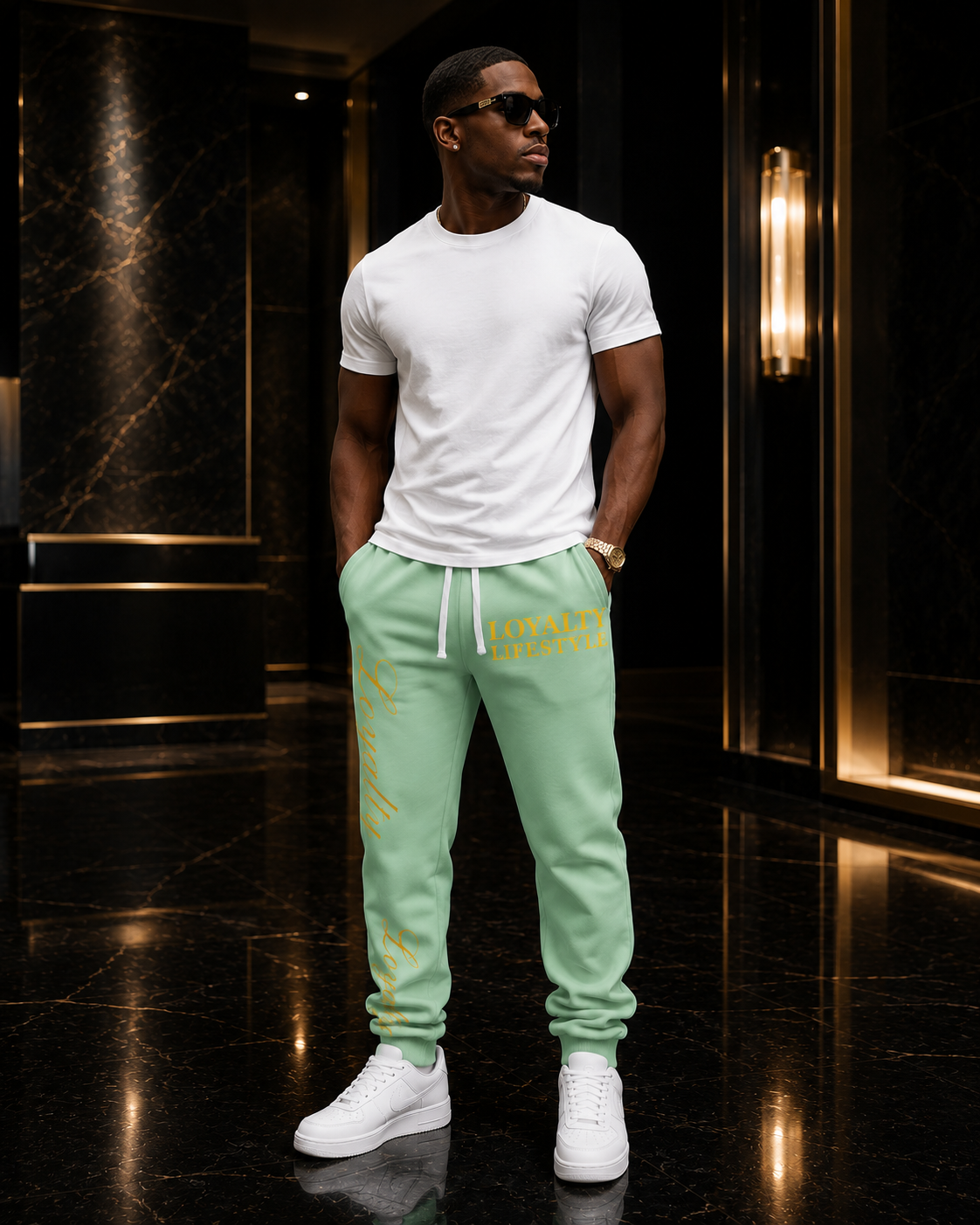 Loyalty Lifestyle Joggers — Athletic Sweatpants with Gold "Loyalty" Script