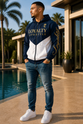 Loyalty Lifestyle Premium Zip Hoodie – Royal Blue & Gold